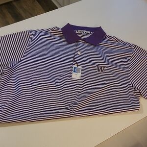 Striped Purple Kids Polo Shirt